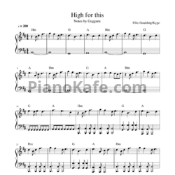 Ноты Ellie Goulding - High For This (Kygo Remix) - предпросмотр