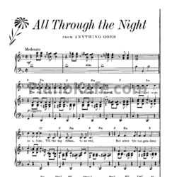 Ноты Cole Porter - All through the night - предпросмотр