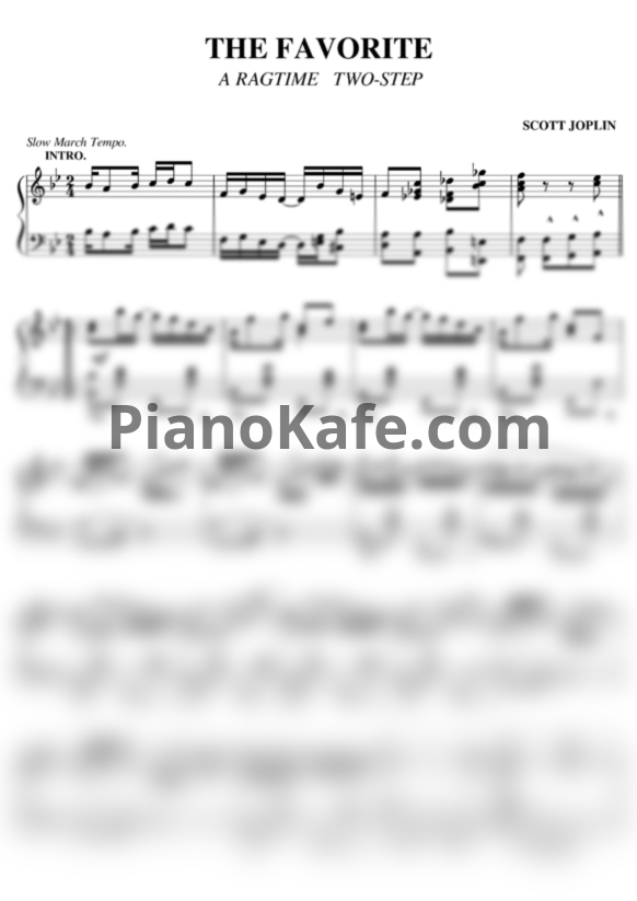 Ноты Scott Joplin - The favorite - PianoKafe.com