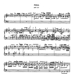 Ноты И. Бах - Фуга ля минор (BWV 947) - предпросмотр