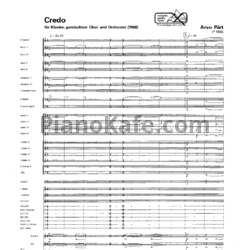 Ноты Арво Пярт - Credo (Партитура) - предпросмотр