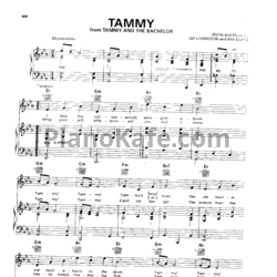 Ноты Jay Livingston and Ray Evans - Tammy - предпросмотр
