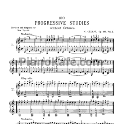 Ноты Карл Черни - 100 прогрессивных этюдов, Op. 139 - предпросмотр