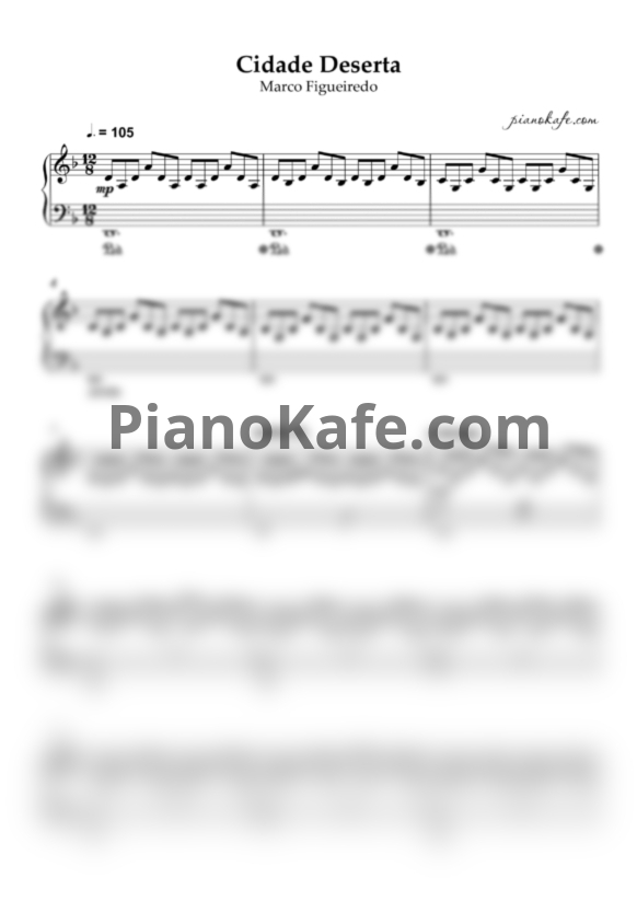 Ноты Marco Figueiredo - Cidade Deserta (Piano Solo) - PianoKafe.com