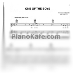 Ноты Katy Perry - One of the boys - предпросмотр