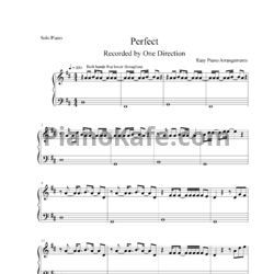 Ноты One Direction - Perfect - предпросмотр