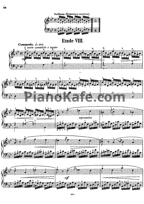 Ноты Альберт Лешгорн - Этюд (Соч. 169, №8) - PianoKafe.com
