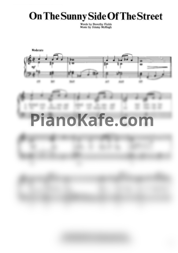 Ноты Louis Armstrong - On the sunny side of the street - PianoKafe.com