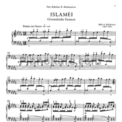 Ноты Милий Балакирев - Исламей - предпросмотр