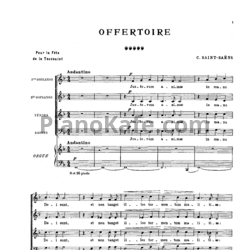 Ноты Камиль Сен-Санс - Офферторий ми мажор - предпросмотр