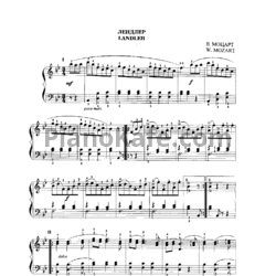 Ноты В. Моцарт - Лендлер си-бемоль мажор - предпросмотр