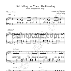 Ноты Ellie Goulding - Still falling for you - предпросмотр