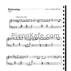 Ноты George Winston - Returning - предпросмотр