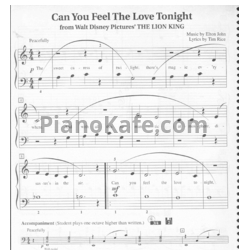 Ноты Elton John - Can you feel the love tonight (for begginers) - предпросмотр
