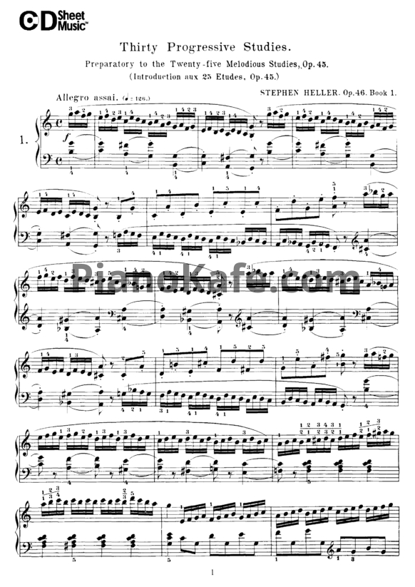 Ноты С. Геллер - 30 этюдов (Op. 46) - PianoKafe.com