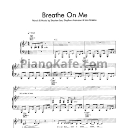 Ноты Britney Spears - Breathe on me - предпросмотр