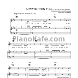 Ноты Shawn Mendes - Always been you - предпросмотр