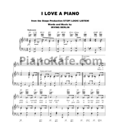 Ноты Irving Berlin - I love a piano - предпросмотр