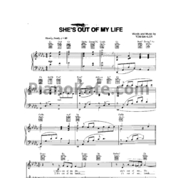 Ноты Josh Groban - She's out of my life - предпросмотр