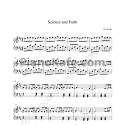 Ноты The Script - Science and faith - предпросмотр