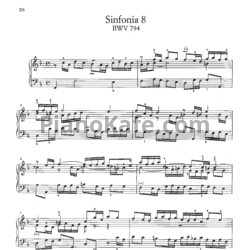Ноты И. Бах - Симфония №8 (BWV 794) - предпросмотр