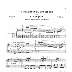 Ноты Мигель Маркес - Концертный полонез №1 для оркестра (Клавир) - предпросмотр