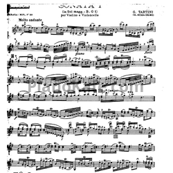 Ноты Дж. Тартини - Сонаты