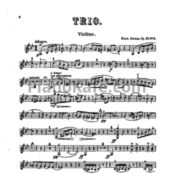 Ноты Г. Беренс - Трио (Скрипка, Op. 95, №2) - предпросмотр