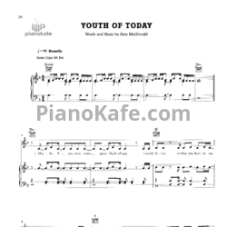 Ноты Amy Macdonald - Youth Of Today - предпросмотр