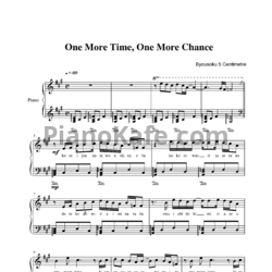 Ноты Tenmon - One More Time, ноты к аниме "5 сантиметров в секунду" (Версия 2) - предпросмотр