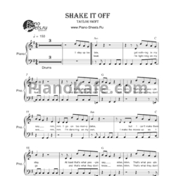 Ноты Sofia Karlberg - Shake it off (Taylor Swift cover) - предпросмотр