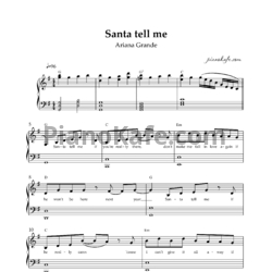 Ноты Ariana Grande - Santa tell me (Piano solo) - предпросмотр