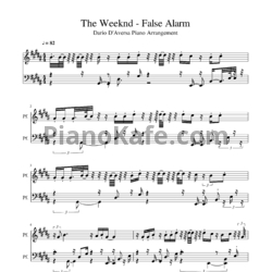 Ноты The Weeknd - False alarm - предпросмотр