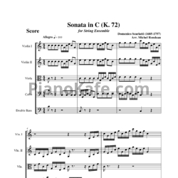 Ноты Д. Скарлатти - Соната K72 - предпросмотр