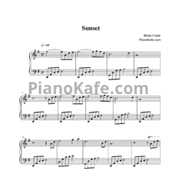 Ноты Brian Crain - Sunset - предпросмотр