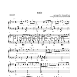 Ноты MAGIC! - Rude