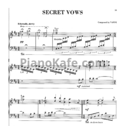 Ноты Yanni - Secret vows - предпросмотр