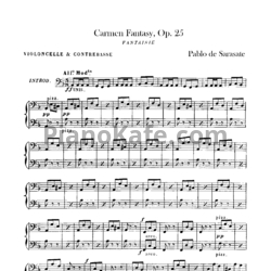 Ноты Пабло де Сарасате - Carmen fantasy (Соч. 25) - предпросмотр