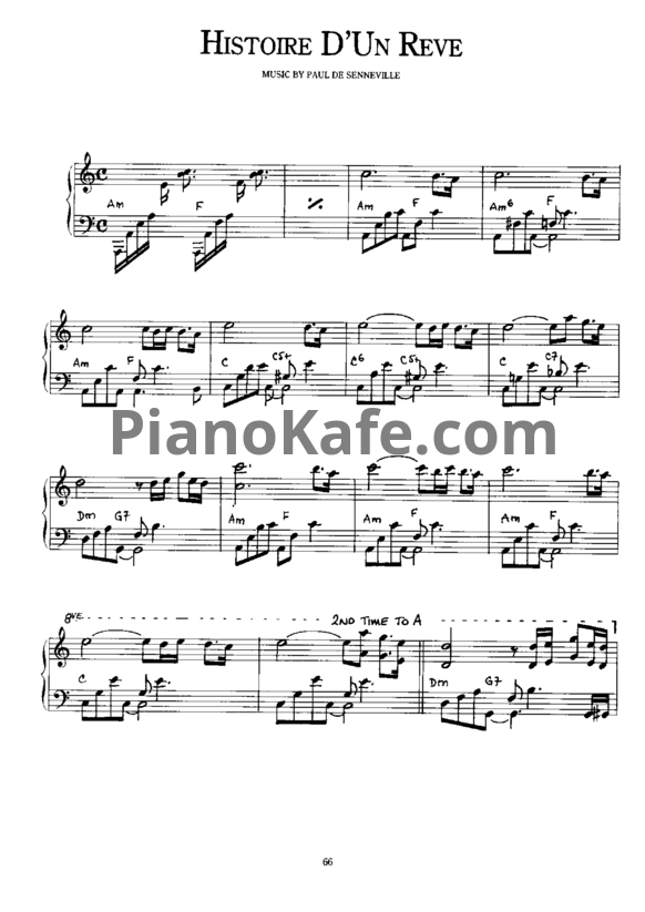 Ноты Richard Clayderman - Histoire d'un reve - PianoKafe.com