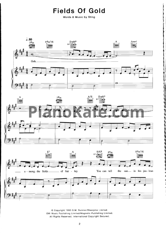Ноты Eva Cassidy - Songbird (Книга нот) - PianoKafe.com