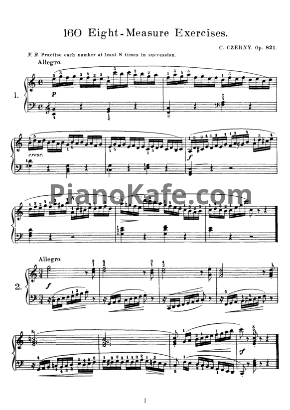Ноты Карл Черни - PianoKafe.com