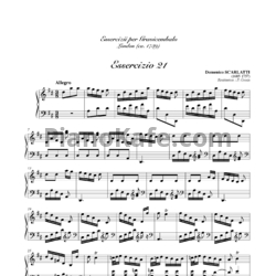 Ноты Д. Скарлатти - Соната K21 - предпросмотр