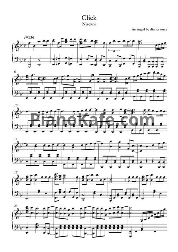 Ноты ClariS - Click - PianoKafe.com