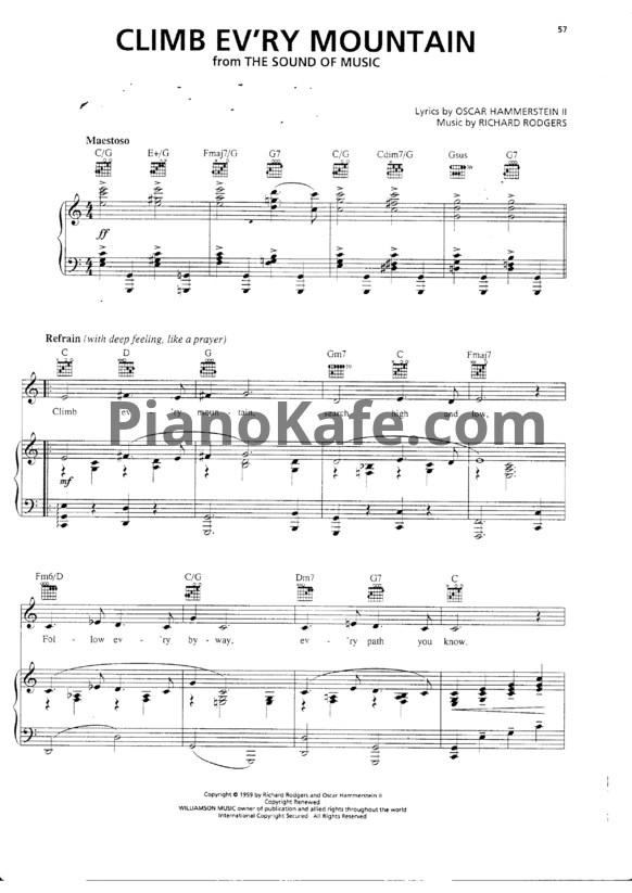 Ноты Richard Rodgers - Climb ev'ry mountain - PianoKafe.com