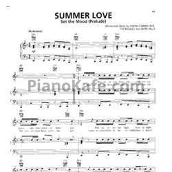 Ноты Justin Timberlake - Summer love - предпросмотр