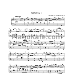 Ноты И. Бах - Соната 1 - предпросмотр