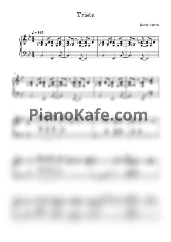 Ноты Kenny Barron - Triste - PianoKafe.com