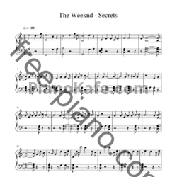 Ноты The Weeknd - Secrets - предпросмотр