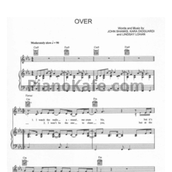 Ноты Lindsay Lohan - Over - предпросмотр