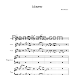 Ноты Paul Mauriat - Minuetto (для инструментального ансамбля) - предпросмотр